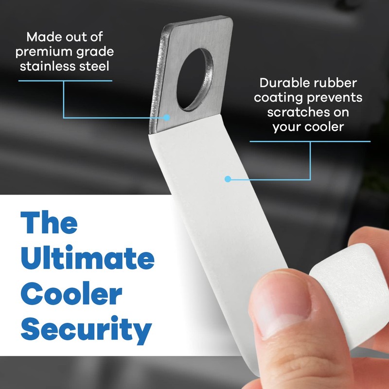IMPRESA [2 Pack] White Cooler Lock Bracket for Yeti and