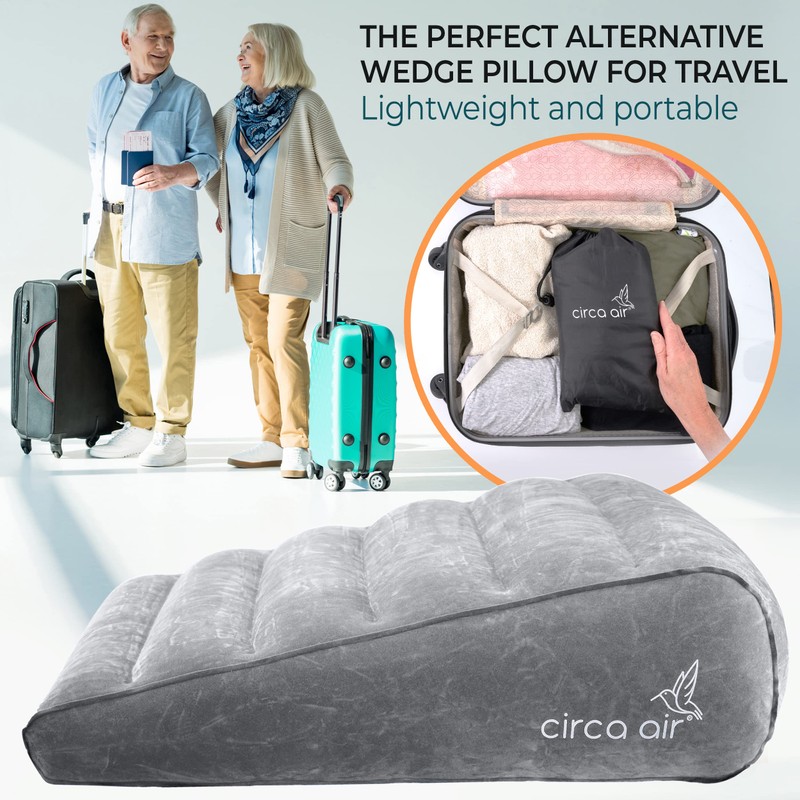Circa Air Inflatable Wedge Pillow for Traveling - Travel Wedge