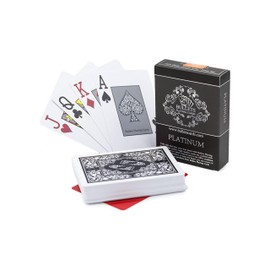 Bullets Playing Cards, Waterproof Platinum Plastic Poker Cards Including Texas Holdem Cut Card