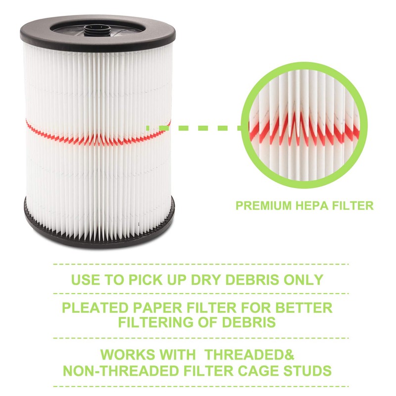 2 Pack Cartridge Filter for Craftsman 17816 9-17816 Wet/Dry Air