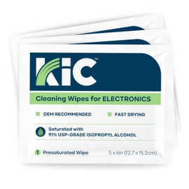 KICTeam – Electronic Cleaning Wipes for Tape Transport Systems (80 Wipes) – Cassette Head Cleaner – VCR Head Cleaner – Made in USA