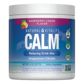 Natural Vitality Calm Magnesio en Polvo  Magnesium Citrate Powder, Raspberry Lemon, 226g                                                              
