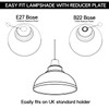 LEDSone Industrial Pendant Ceiling Light Shade, 29cm Retro Kitchen Pendant