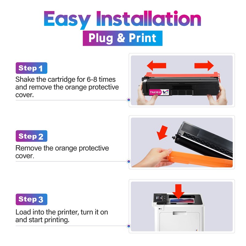ONLYU ONLYU Compatible Toner Cartridge Replacement for Brother TN436 TN436BK
