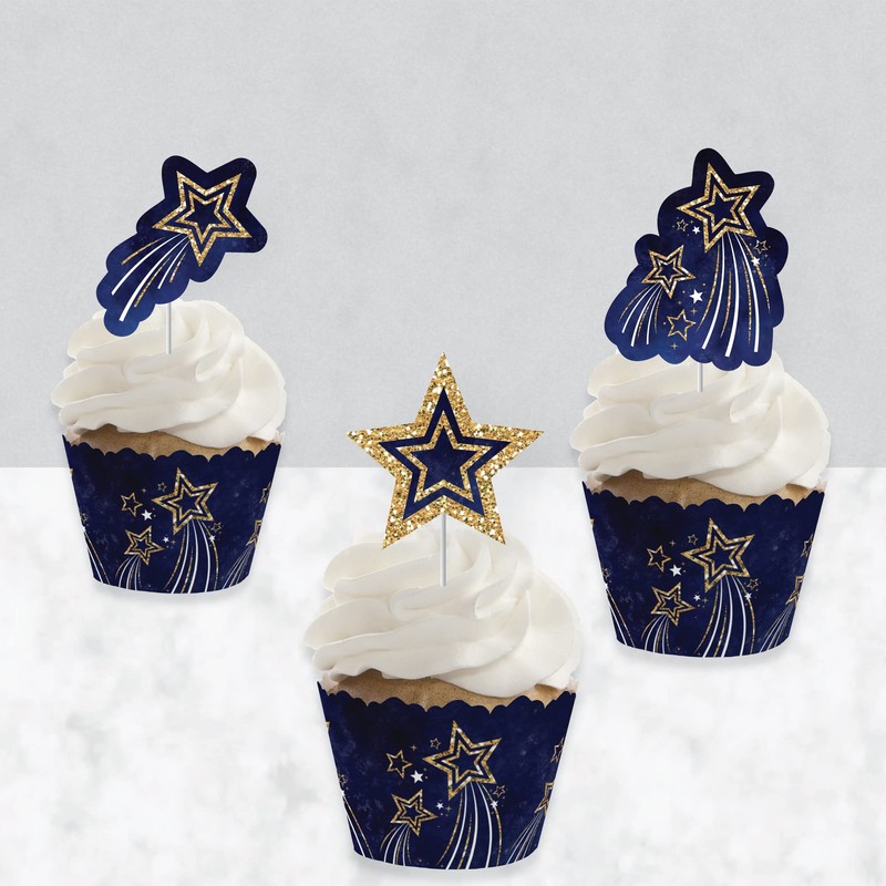 Big Dot of Happiness Starry Skies - Decoración para cupcakes