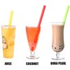 ALINK 12-Pack Reusable Plastic Boba Straws, Pointed Design, 10.5 inch