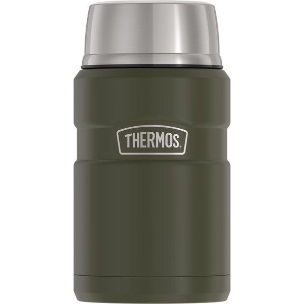 THERMOS Stainless King Vacuum-Insulated Food Jar, 24 Ounce, Army Green