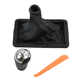Getfarway Shift Knob Shifter Boot Cover Fit for Ford Mustang 2005 2006 2007 2008 2009 Replace 5R3Z-7213-BAA 8R3Z-7277-AA 7R3Z-7277-AD 6R3Z-7277-AA 5 Speed Manual Transmission Gear Change Lever