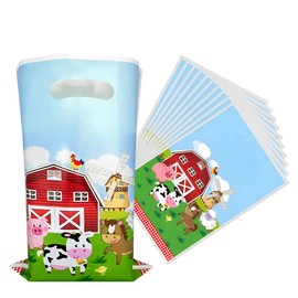 OULUN 30pc Farm Animal Birthday Gift Bags, Farmhouse Themed Party Decorations