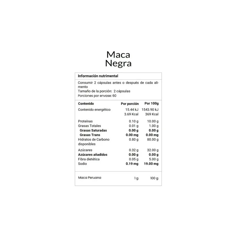 Duo Maca Negra Briah 500 Mg | 120 Cápsulas