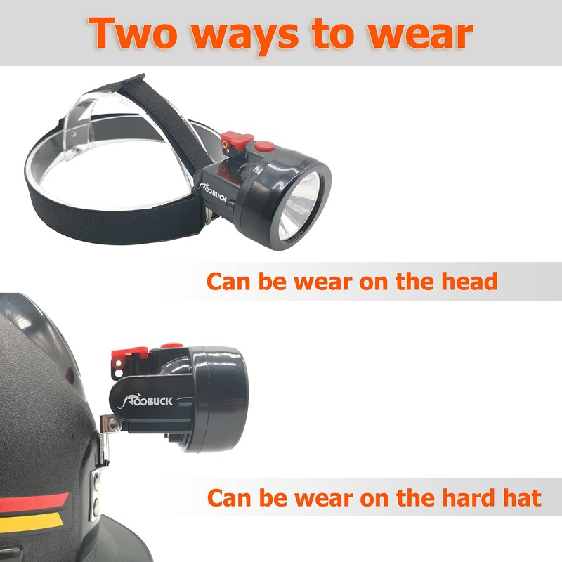 ROOBUCK Waterproof LED Mining Cap Lamp Superbright Headlight,Mining Headlamp Explosion