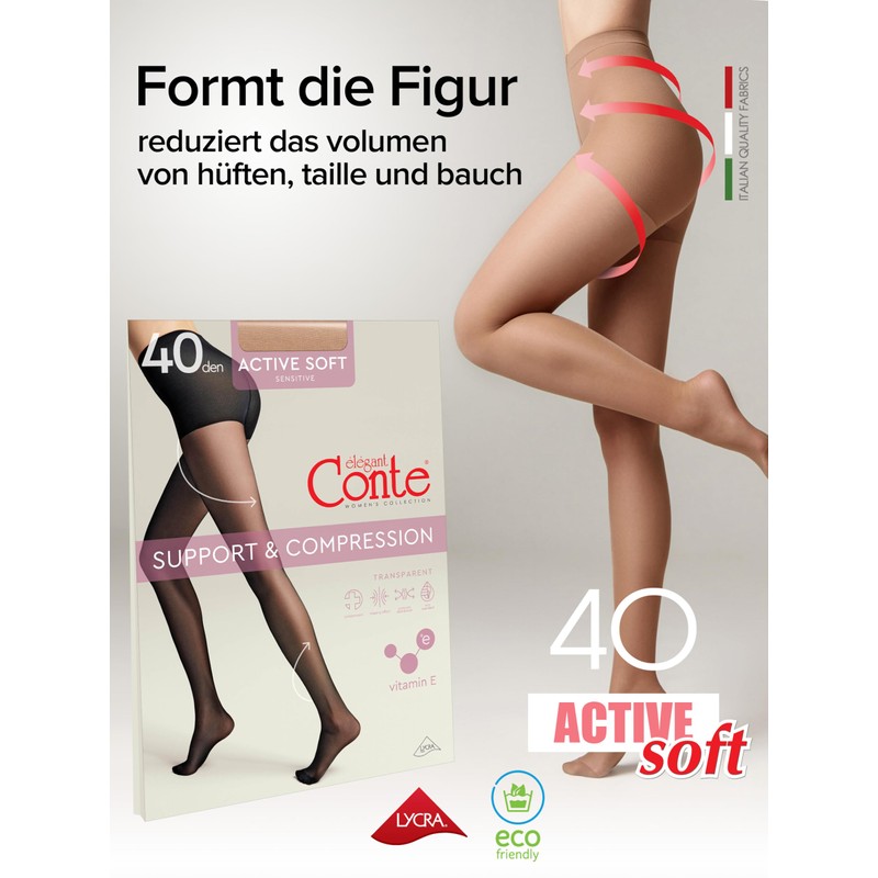 Conte elegant Women's Tights for Sensitive Skin with Vitamin E