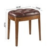 MODERION Vanity Bench with Upholstered, Modern Luxury Wood Stool,Ottoman Shoe