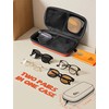 Large Double Eyeglasses Case, Shockproof Hard EVA Shell Dual Sunglasses