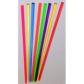 8 Different 1/4” inch Diameter x 24" Inch Long Clear Color Translucent Acrylic Plexiglass Plastic Rod - .25" - Pink, Yellow, Blue, Orange, Green, Purple, Amber, Red