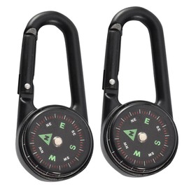 Sosoport Portable Hiking Compass Carabiner Clip 2pcs Camping Compass Scale for Outdoor Adventure and Survival