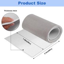 Vehipa Gray Auto Headliner Fabric with Foam Backing, 98" L x 58" W Headliner Suede Material Automotive Headliner, Automotive Suede Roof Interior Replacement Fabric for Car, RV Roof DIY, Home Repair