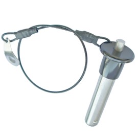 Q-Handle Locking pin, 304 Stainless Steel Grip Push-Button Locking Quick-Release pin with Safety Rope (Φ15/32in x 1-37/64in)