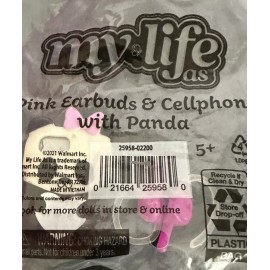My Life As Accessory, Pink Ear Buds & Cellphone With Panda