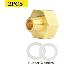 nutmanel 3/8 to 3/4 Inch Brass Reducer Extension with Sealing Ring