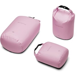 BEE NESTING Ultralight Dry Bags 3 Piece Set - Waterproof Siliconized Dry Sack Accessory for Lightweight Travel, Boating, Kayaking, Camping, Swimming(Purple, 2L 4L 8L 3 Pack)