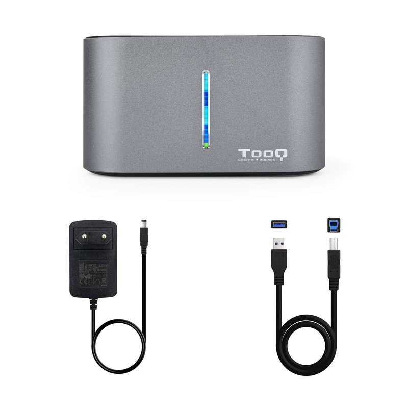 TOOQ TQDS-805G - Docking Station with Dual SATA Bay for