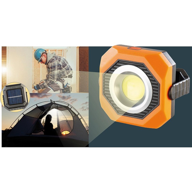PEARL Solar LED Work Light: Set of 4 Solar Camping
