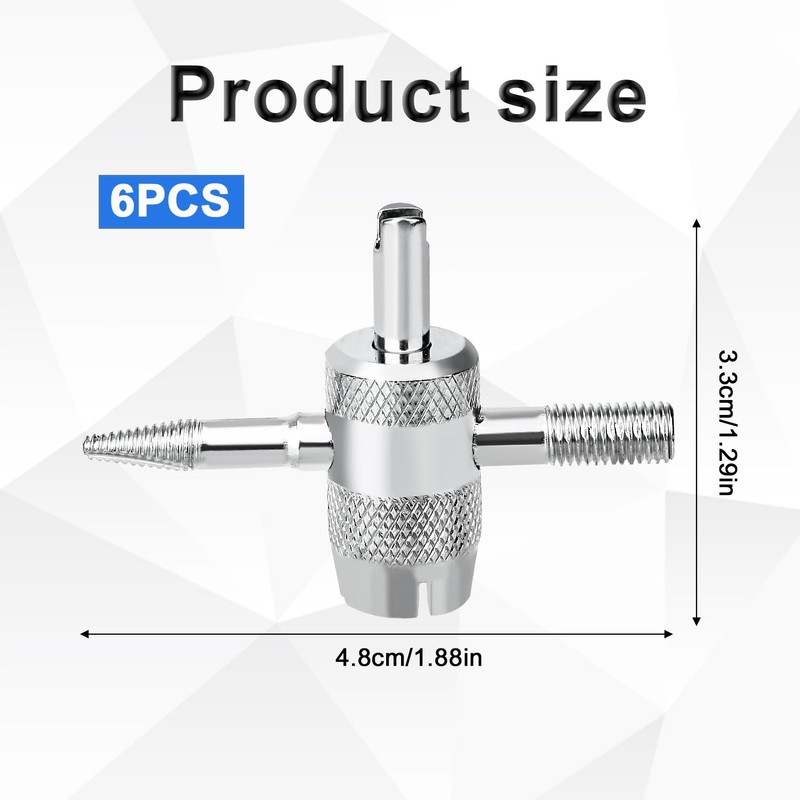 BOXOB 12pcs 4-Way Tyre Valve Stem Core Tool, 4 in