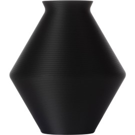 3D Vase Alma Decorative Vase 20 cm Floor Vase Flower Vase Decorative Vase Pampas Grass Dried Flowers (Black)