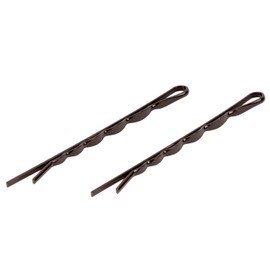 Hero Hair Pins, Brown, 0.1 x 2.6 inches (3 x 65 mm), Set of 8 B127