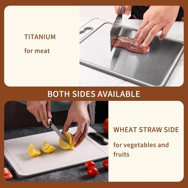 Shirokai Multi-Functional Double-Sided Cutting Board | Premium Titanium & Eco-Friendly