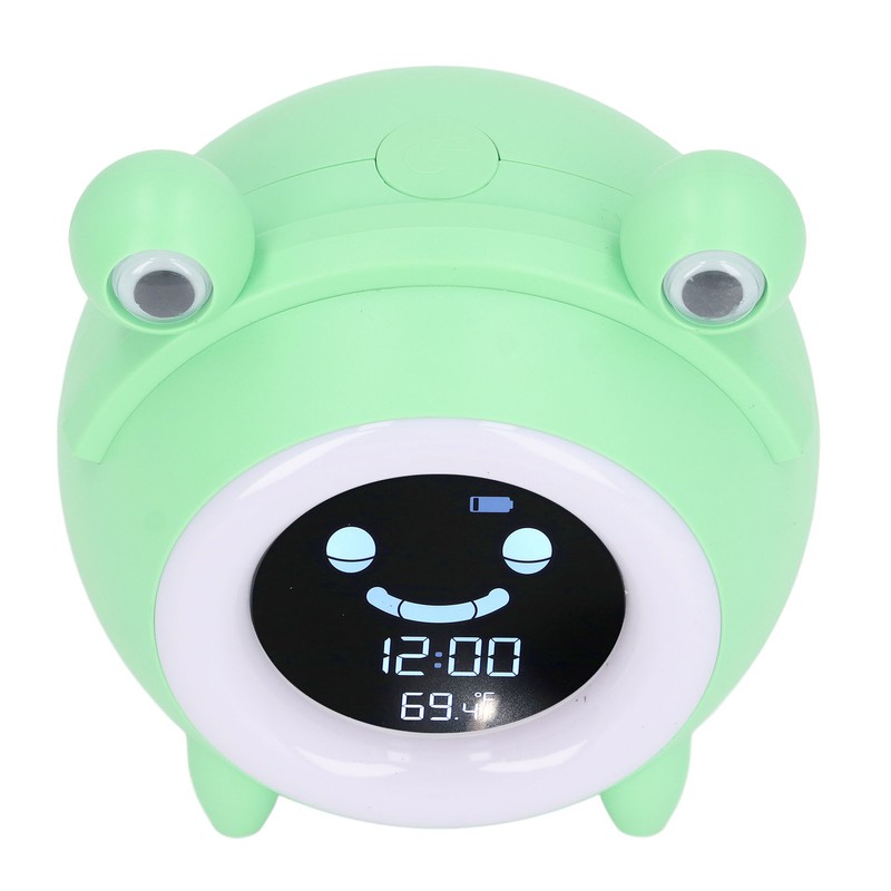 Kids Alarm Clock Cartoon Animal Shaped Gentle Music Night Light