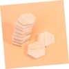 IWOWHERO 10pcs Basswood Plywood Craft Timber Boards Hexagon Profiled Wooden