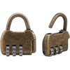 OZXNO 2 Pcs Vintage Password Padlock Retro Combination Lock (Bronze)
