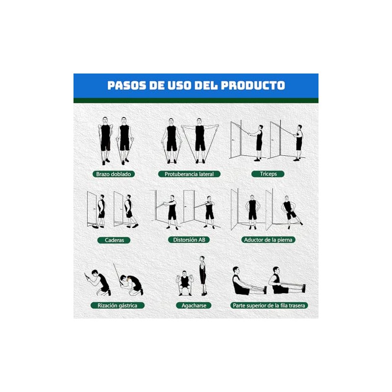 Ligas de Resistencia para Ejercicio11pcs Incluye 5 Bandas Apilables para