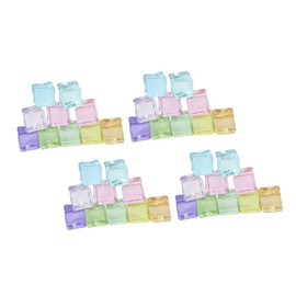 FRCOLOR 40Pcs Luminous Faux Ice Cubes Irregular Decorative Ice Cubes for Photography Props Home Restaurant Decor Safe for Parties and Events