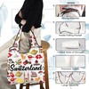 TOBGBE Switzerland Souvenir Gifts Swiss Themed Traveling Travel Vacation Bag