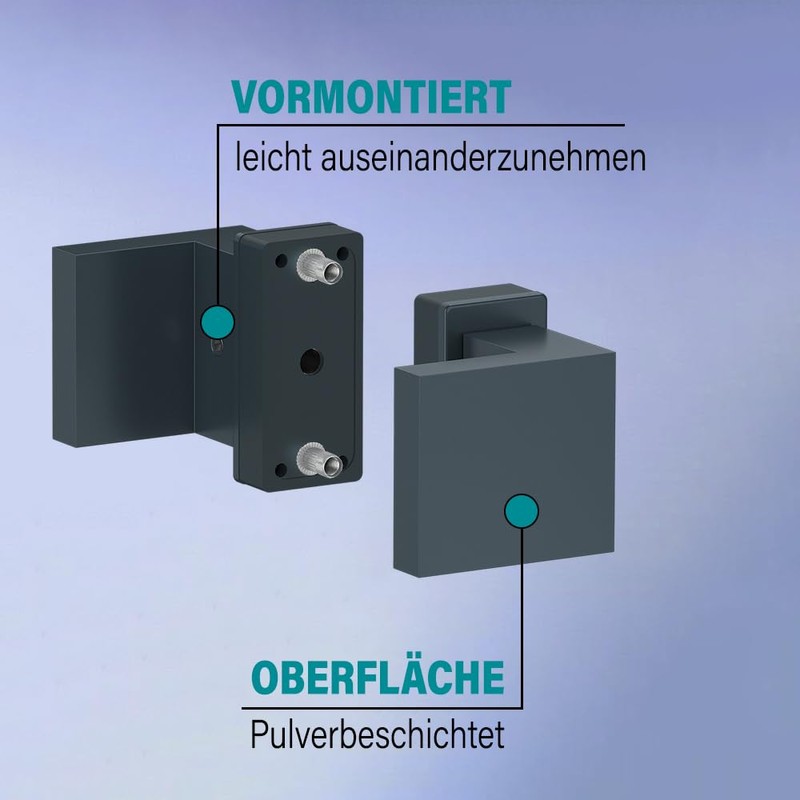 VOOXA Premium, 2 Pull Bumper Handles Set for Exterior Doors