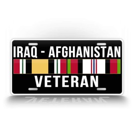 SignsAndTagsOnline Iraq-Afghanistan Veteran License Plate Military Veteran Auto tag