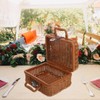 Alipis Woven Plastic Wicker Suitcase, Retro Rattan Suitcase Box with