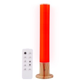 Red Light Night Light Lamp for Sleep GlowPillar Red Nightlight Desk Lamp with 670nm Wavelength Multi-Color and Brightness Options Remote Control USB Charging Elegant Design