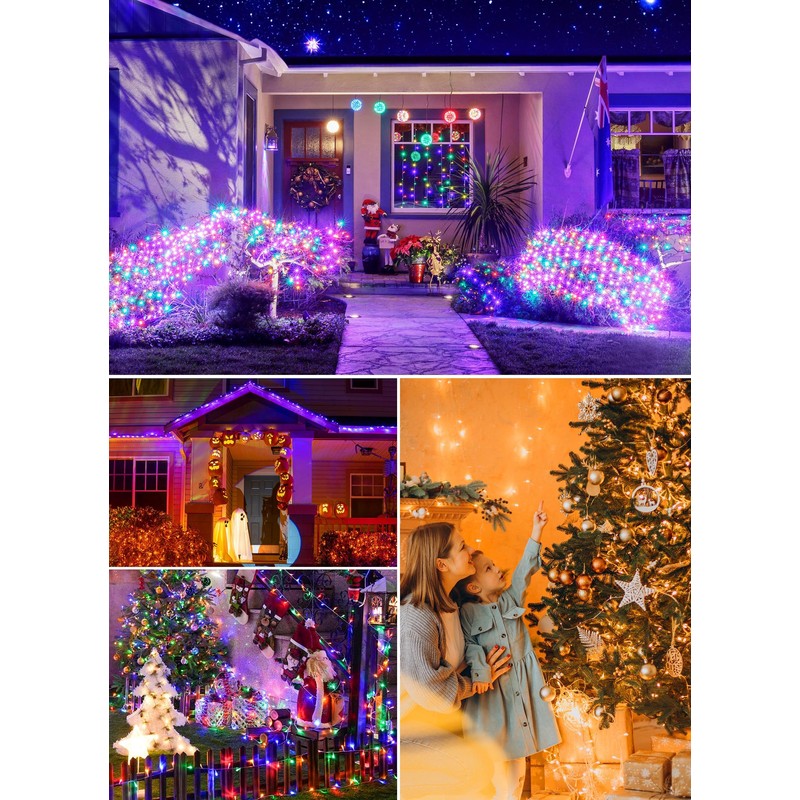 Minetom Christmas Lights Color Changing - 22 Colors 198FT 600