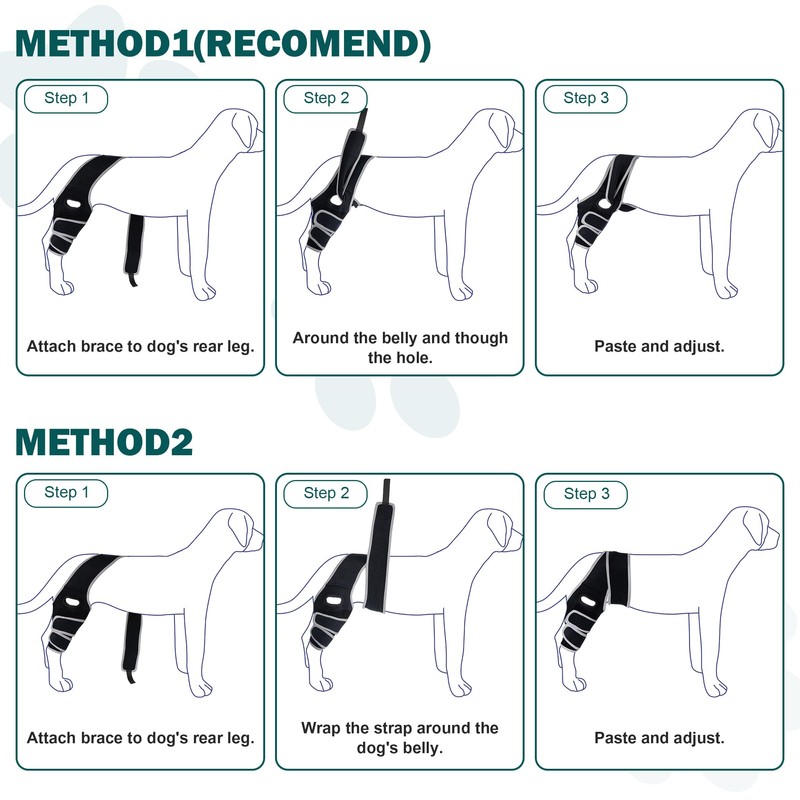 Dog Knee Brace for ACL Support, Adjustable Leg Brace for