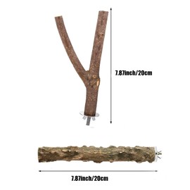 Wood Bird Perches Platform,Ompinda 5 Pieces Natural Wood Bird Parrot Perch Stand Parakeet Climbing Standing Branches for Parrotlets Budgies Cockatiels Parakeets Lovebirds