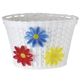 Avenir Flower Bike Basket (White, Medium)
