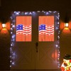GLOWNOVA 20L Patriotic American Flag Shimmer Window Decoration