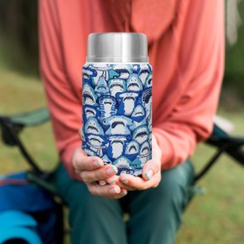 Venrcoxz 25 oz Sharks Double Wall Vacuum Insulated Tumbler Stainless Steel BPA-Free Water Bottle for Sharks Lover Office Outdoor