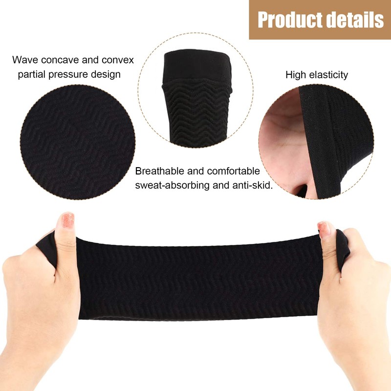 DHWEKU 2 Pairs Compression Arm Sleeves Lymphedema Arm Warmer Shaper