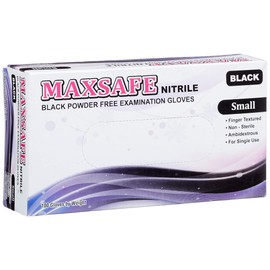 Maxsafe Maxsafe Nitryl Gloves Size S #Black 100 Pz 110 g