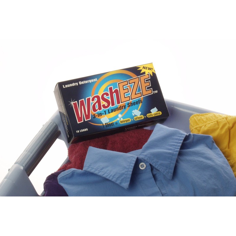 WashEZE 3 in 1 Laundry Detergent Sheets, Scented 120 Count